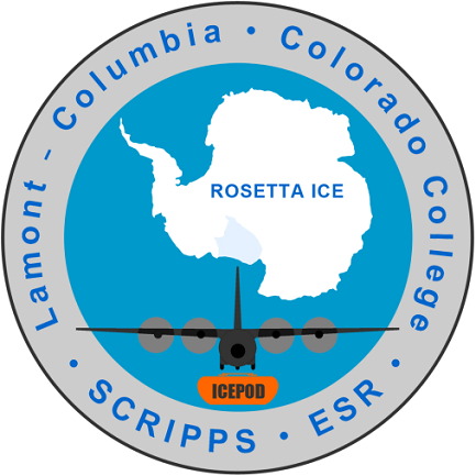 Lamont-Doherty Earth Observatory, Columbia University, SCRIPPS, Earth & Space Research, and Colorado College's ROSETTA-Ice Project Logo